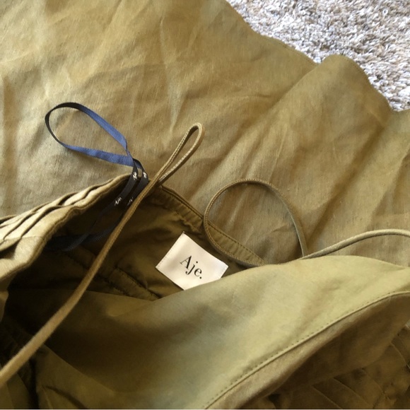 Aje Clarice Draped Maxi Dress AU10/US6 Deep Olive - Picture 5 of 7